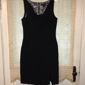 WHBM black fitted dress size 10